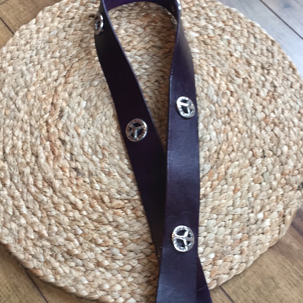 PEACE BELT • HANDMADE • PURPLE - Picture 6 of 8